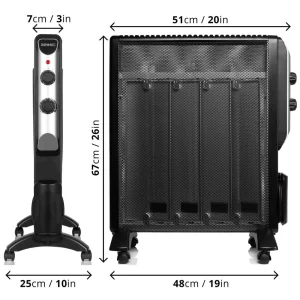 Duronic HV220 Radiateur En Mica 2000W Avec Thermostat luxe soldes 9