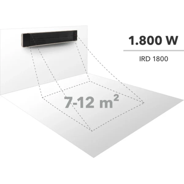 Meilleur Prix TROTEC Chauffage Radiant électrique Sans Lumière Rouge IRD 1800 Chau… 3