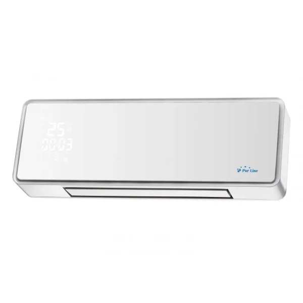 magasin en ligne france Purline Chauffage Soufflant 2000 W Façade En Verre Blanc Télécommande Et Mi… 3