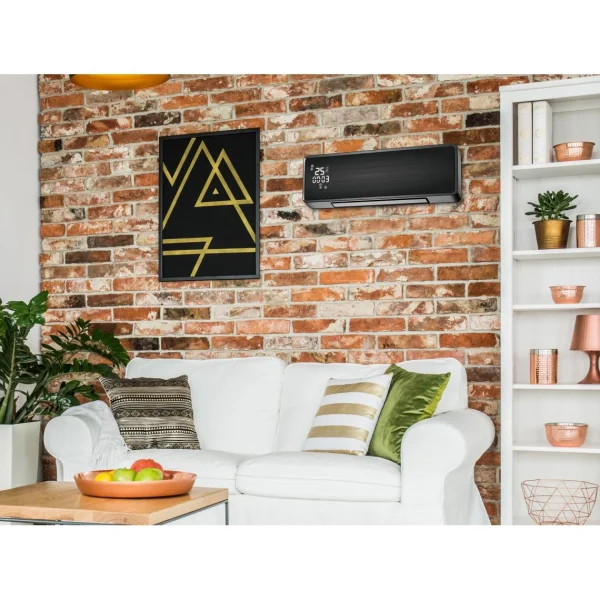 Purline Chauffage Split Mural 2000 W, Façade En Verre Noir, Contrôle WIFI, T… soldes 6