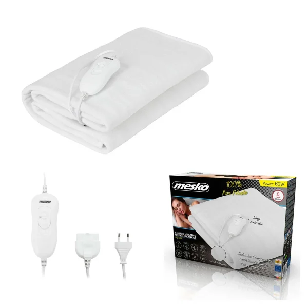 Mesko Chauffe-lit électrique 150x80cm 8 Température Minuteur Lavable 60 W … qualité d’originales 6