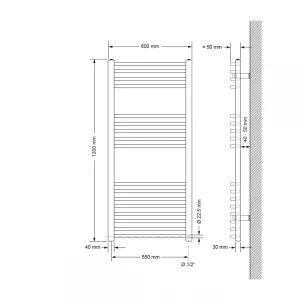 bas prix ECD Germany Radiateur Porte Serviettes Mural Radiateur Sèche-serviett… 9