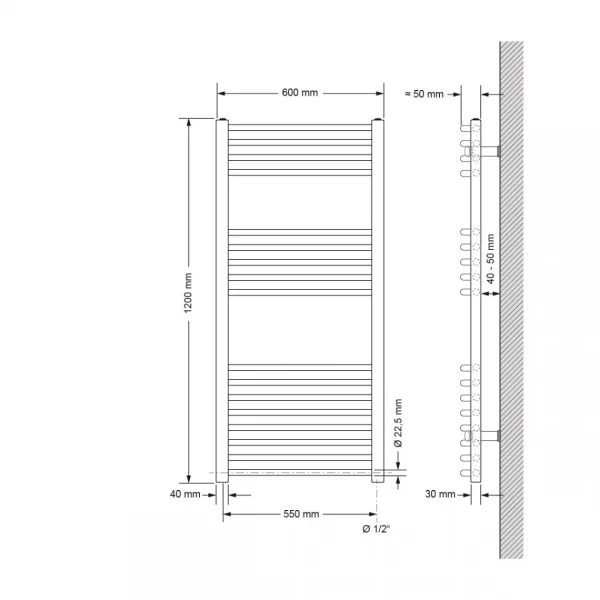 bas prix ECD Germany Radiateur Porte Serviettes Mural Radiateur Sèche-serviett… 3
