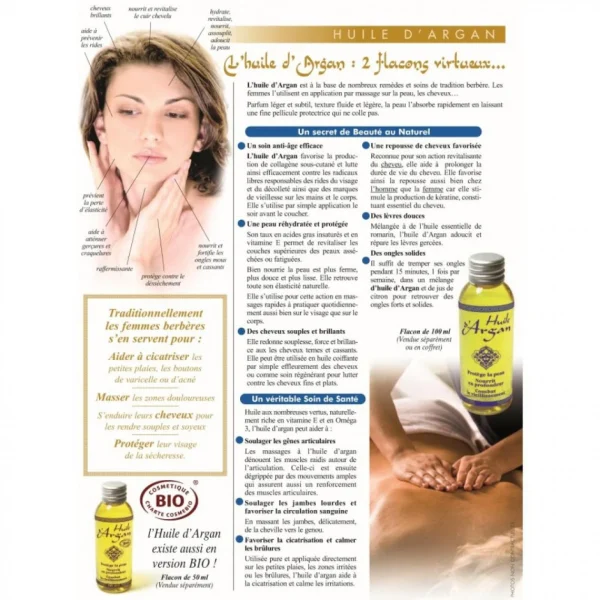 Pas Cher Magasin Soldes Ineldea Huile D’Argan BIO Nourrit Et Régénère Peau Cheveux Ongles 3