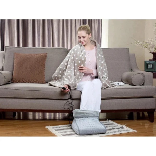 Purline Masseur électrique Pour Pieds 7W, Gris, Laine Synthétique en ligne 3