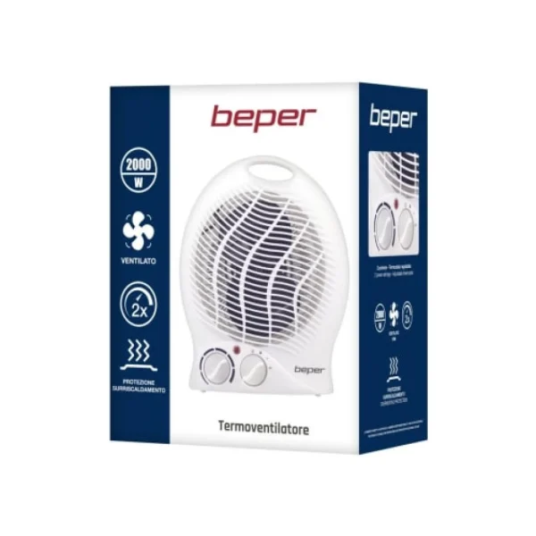 Paiement sécurisé Beper P203TER201 Radiateur Soufflant 2000W Convection Câble Electrique Ther… 1