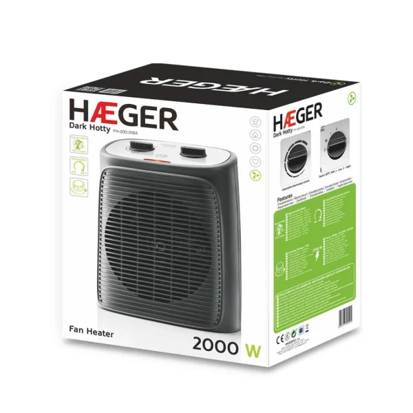 fashion pas cher Thermo Ventilateur Portable Haeger Hotty 2000 W 1