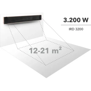 bas prix TROTEC Chauffage Radiant Electrique Sans Lumière Rouge IRD 3200 Chauf… 9