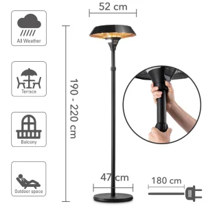 garantie de qualité TROTEC Parasol Chauffant Design IRS 2110, Chaleur à 360°, 2100 W, Ch… 9