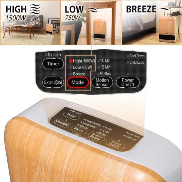 IRIS OHYAMA Woozoo, Chauffage D’appoint Compact / vente chaude 4